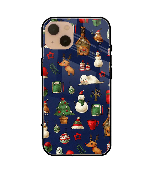 Canvas Christmas Print iPhone 13 Glass Cover