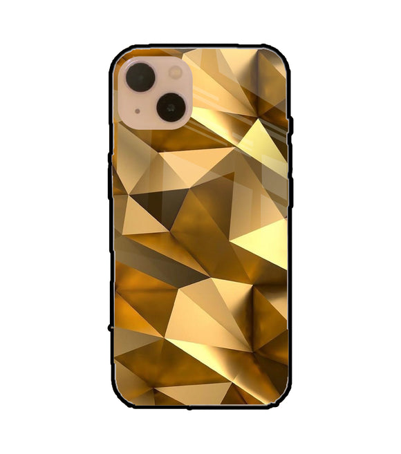 Golden Poly Art iPhone 13 Glass Cover