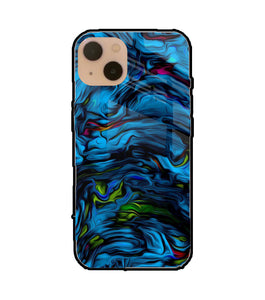 Dark Blue Abstract iPhone 13 Glass Cover