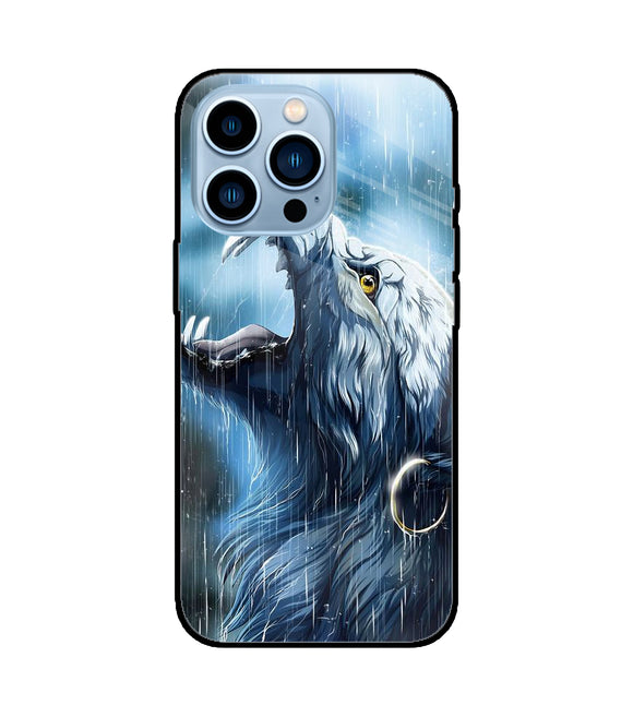 Wolf in Rain iPhone 13 Pro Glass Cover