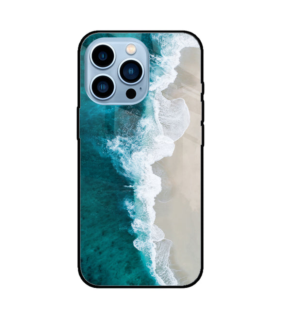 Tuquoise Ocean Beach iPhone 13 Pro Glass Cover