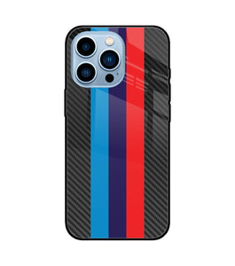 BMW Stripes Pattern iPhone 13 Pro Glass Cover