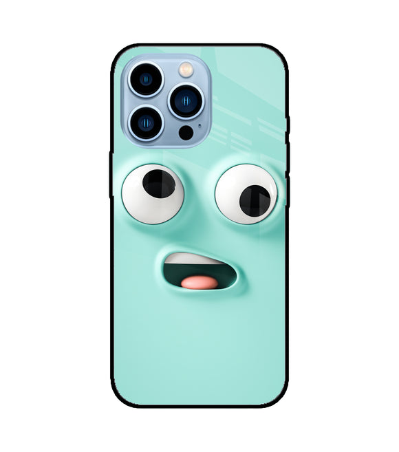 Silly Face Cartoon iPhone 13 Pro Glass Cover