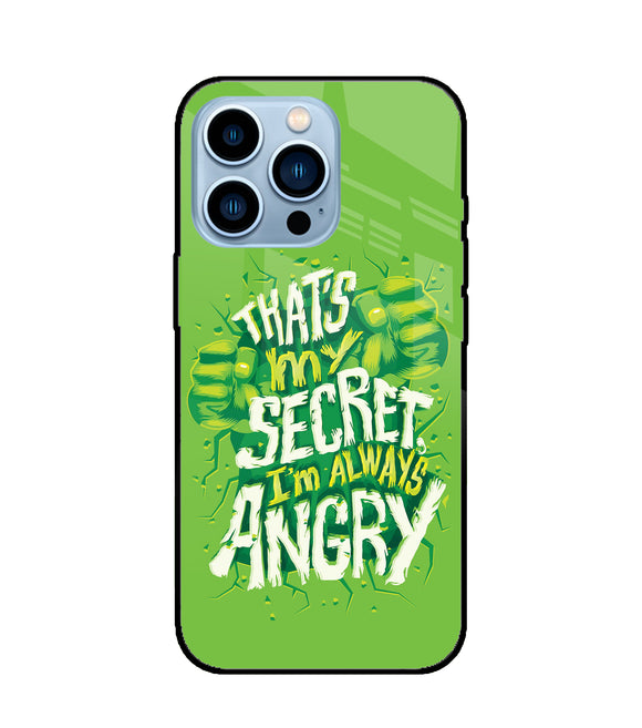 Hulk Smash Quote iPhone 13 Pro Max Glass Cover