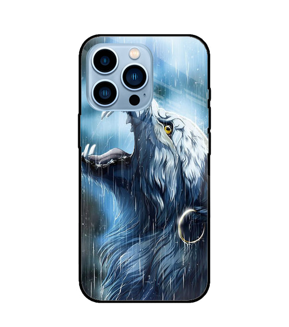 Wolf in Rain iPhone 13 Pro Max Glass Cover