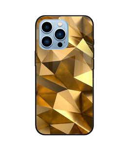 Golden Poly Art iPhone 13 Pro Max Glass Cover