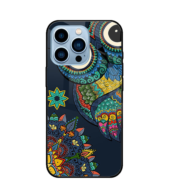 Abstract Owl Art iPhone 13 Pro Max Glass Cover