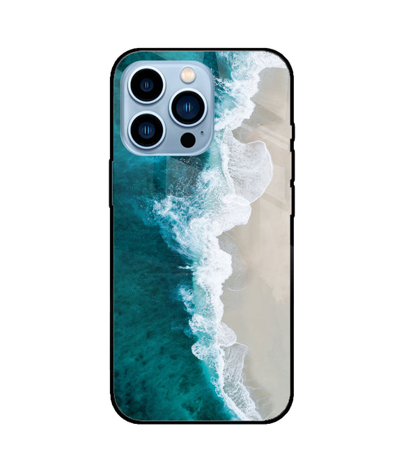 Tuquoise Ocean Beach iPhone 13 Pro Max Glass Cover