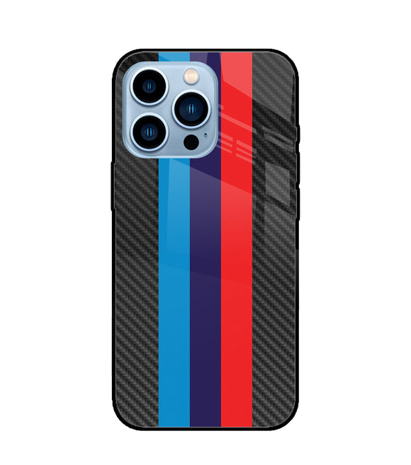 BMW Stripes Pattern iPhone 13 Pro Max Glass Cover