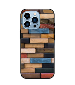 Colorful Wooden Bricks iPhone 13 Pro Max Glass Cover