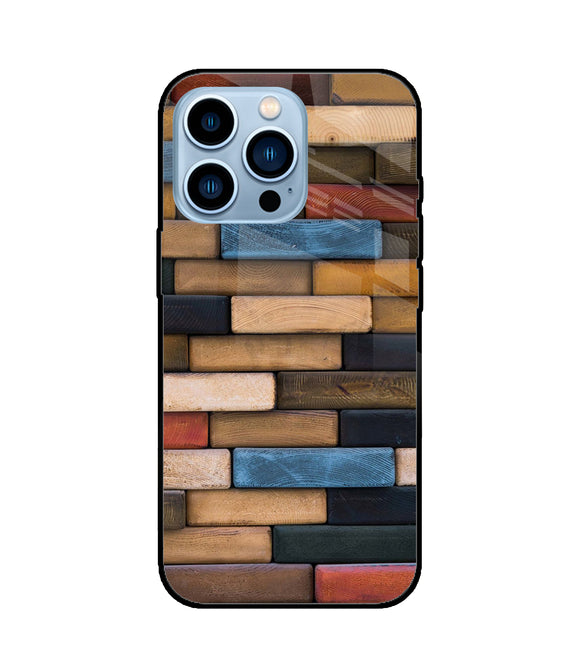 Colorful Wooden Bricks iPhone 13 Pro Max Glass Cover