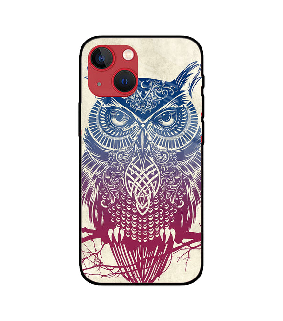 Owl Drill Paint iPhone 13 Mini Glass Cover