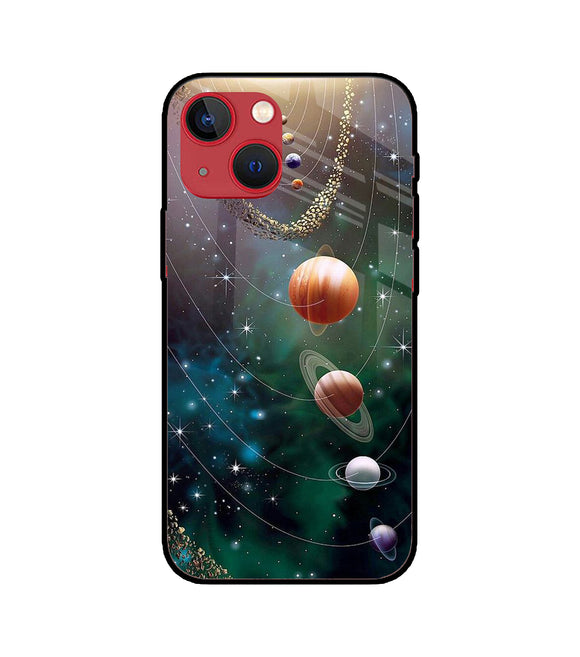 Solar System Art iPhone 13 Mini Glass Cover
