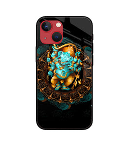 Lord Ganesha Art iPhone 13 Mini Glass Cover