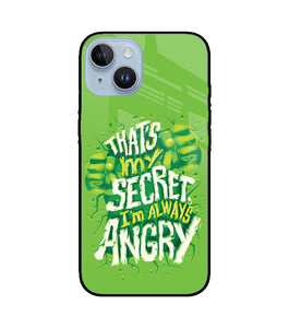 Hulk Smash Quote iPhone 14 Glass Cover