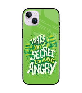 Hulk Smash Quote iPhone 14 Plus Glass Cover