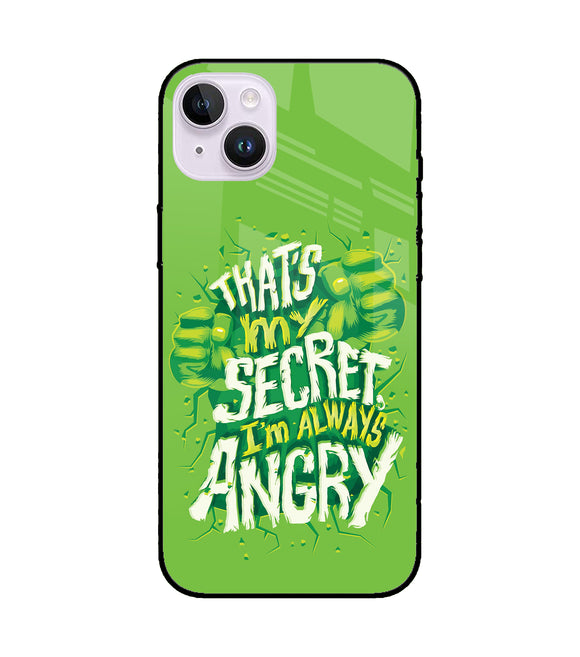 Hulk Smash Quote iPhone 14 Plus Glass Cover