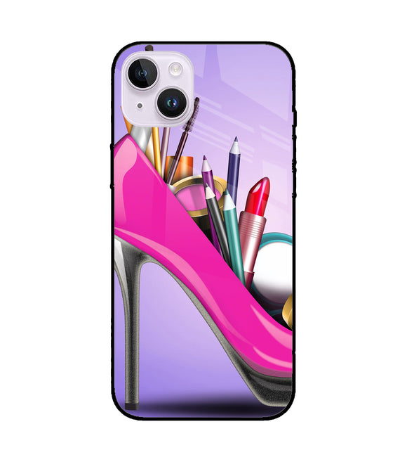 Makeup Heel Shoe iPhone 14 Plus Glass Cover