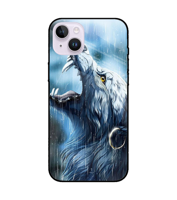 Wolf in Rain iPhone 14 Plus Glass Cover