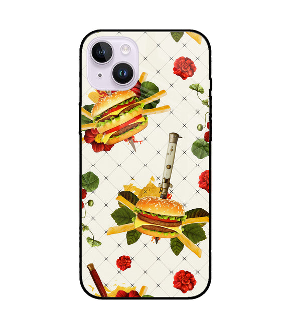 Burger Food Wallpaper iPhone 14 Plus Glass Cover
