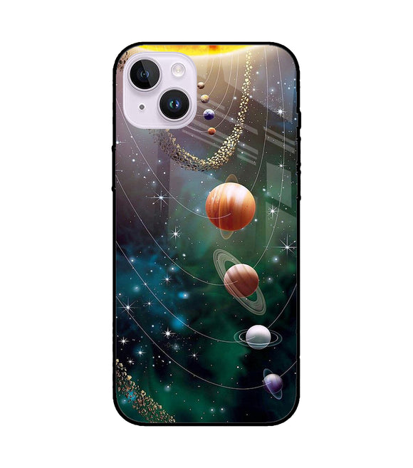Solar System Art iPhone 14 Plus Glass Cover