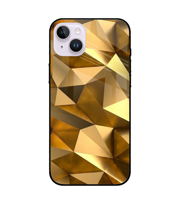 Golden Poly Art iPhone 14 Plus Glass Cover