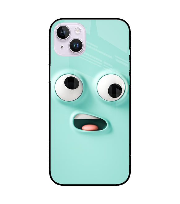 Silly Face Cartoon iPhone 14 Plus Glass Cover