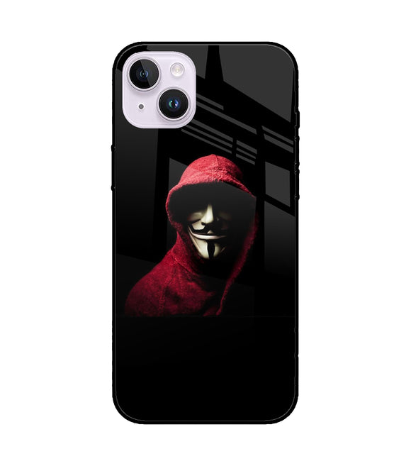 Anonymous Hacker iPhone 14 Plus Glass Cover