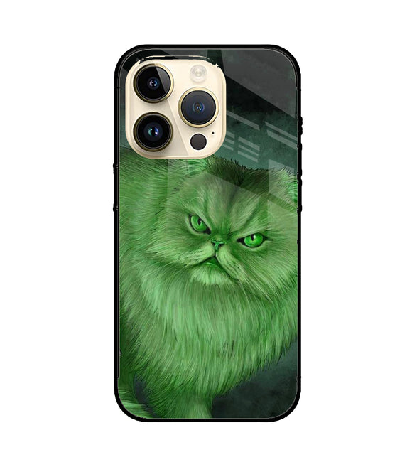 Hulk Cat iPhone 14 Pro Glass Cover