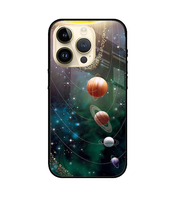 Solar System Art iPhone 14 Pro Glass Cover