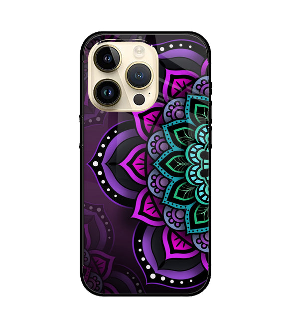 Abstract Rangoli iPhone 14 Pro Glass Cover