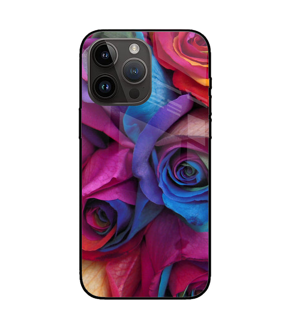 Colorful Roses iPhone 14 Pro Max Glass Cover