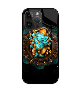 Lord Ganesha Art iPhone 14 Pro Max Glass Cover