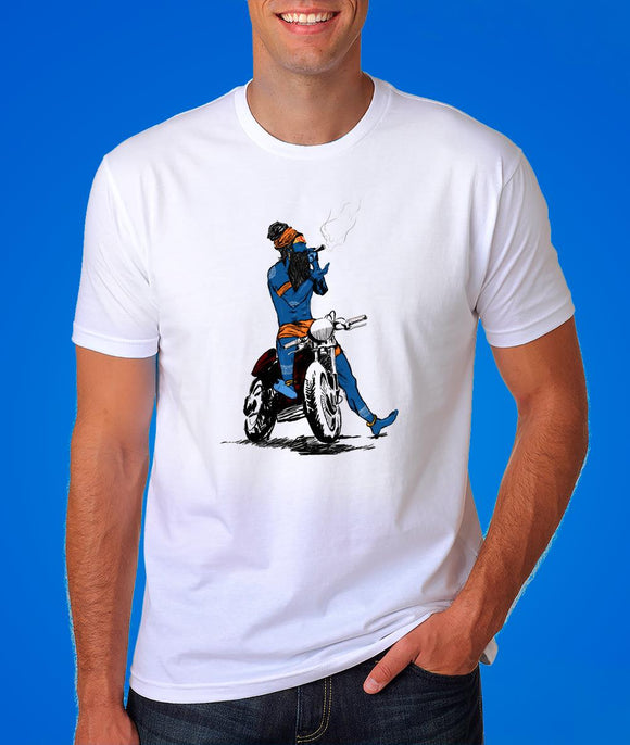Biker Stoned Mahadev Graphic Tshirt