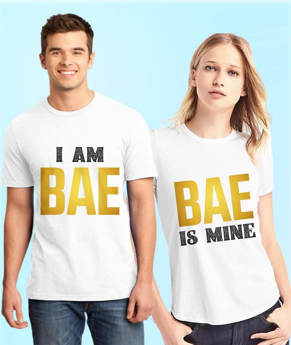 Bae is Mine Couple Graphic Tshirt