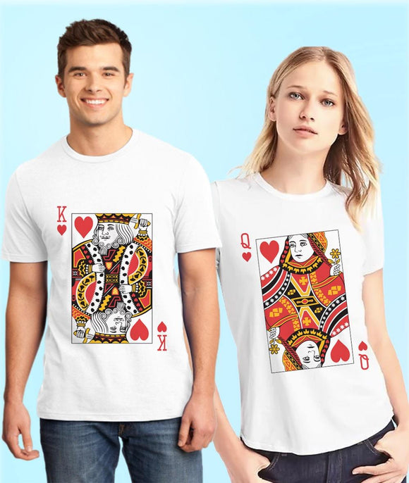 King Queen Couple Graphic Tshirt