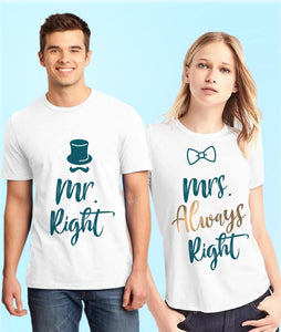 Mr Right Couple Graphic Tshirt