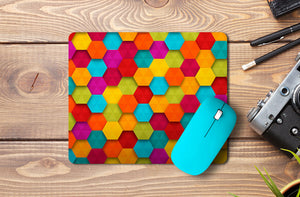 Colorful Hexagon Abstract Mousepad