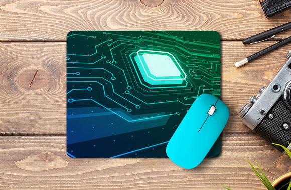 Microchip Sci-Fi Abstract Mousepad
