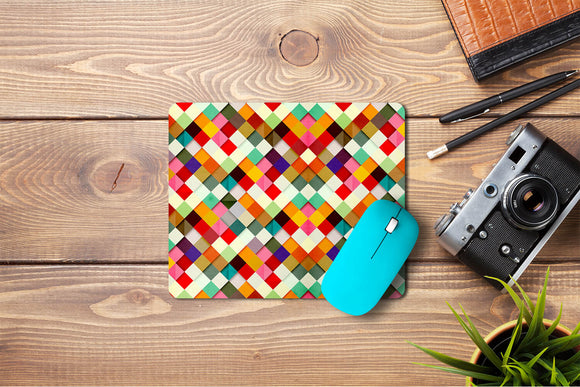 Colorful Squares Pattern Mousepad