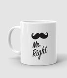 Mr mrs always right printed mug