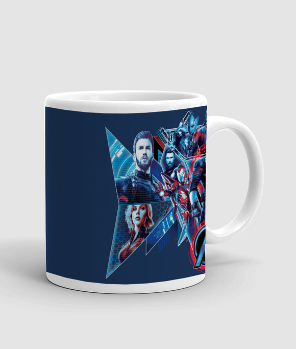 Avengers blue poster printed mug