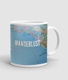 Wanderlust travel quote printed mug
