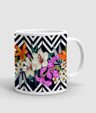 Flower patterns printed mug