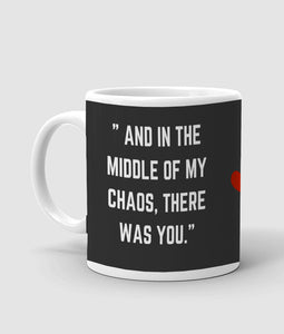 Romantic quote  printed mug