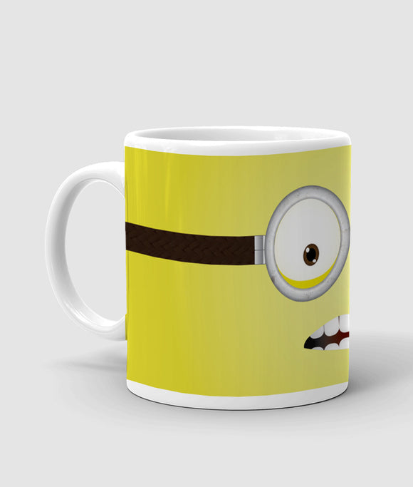 Minion face printed mug
